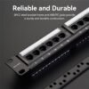 Vention 24-Port Cat6 Unshielded Patch Panel, Gigabit Ethernet, Gold-Plated Contacts, Meets T568A & T568B Standards. - Image 10