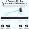 Vention 24-Port Cat6 Unshielded Patch Panel, Gigabit Ethernet, Gold-Plated Contacts, Meets T568A & T568B Standards. - Image 7